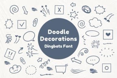 Doodle Decorations by Nun Sukhwan — Dingbats Font — thumbnail 1
