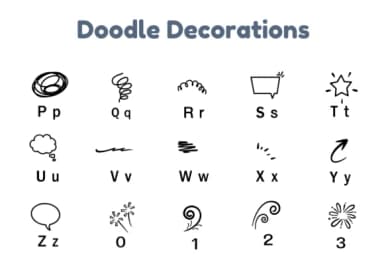 Doodle Decorations by Nun Sukhwan — Dingbats Font — thumbnail 5