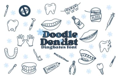 Doodle Dentist by Chonada — Dingbats Font — thumbnail 1
