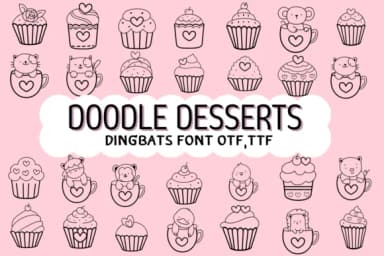 Doodle Desserts by Nun Sukhwan — Dingbats Font — thumbnail 1