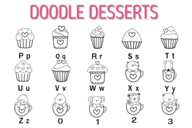 Doodle Desserts by Nun Sukhwan — Dingbats Font — thumbnail 3