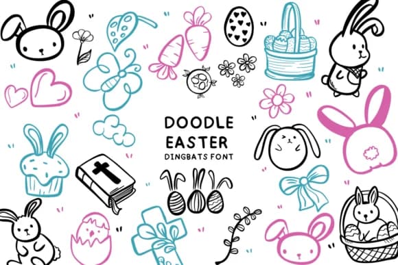 Doodle Easter by Bee piyanuch — Dingbats Font