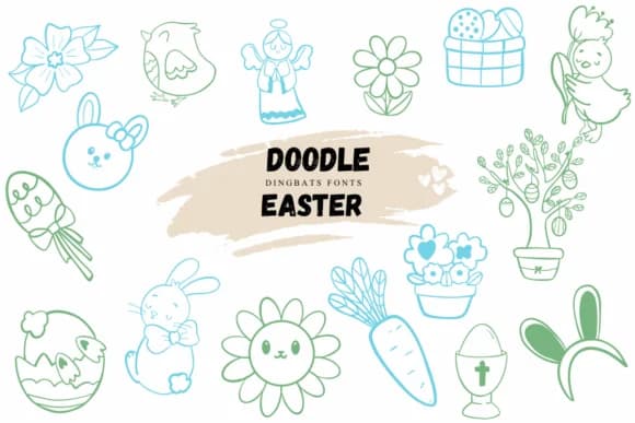 Doodle Easter by Suphitchaya — Dingbats Font