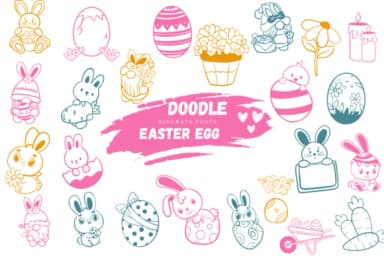 Doodle Easter Egg by Suphitchaya — Dingbats Font — thumbnail 1