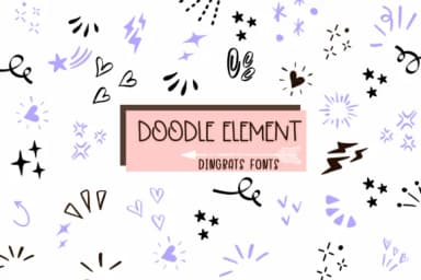 Doodle Element by Sirinart — Dingbats Font — thumbnail 1