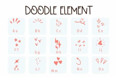 Doodle Element by Sirinart — Dingbats Font — thumbnail 2
