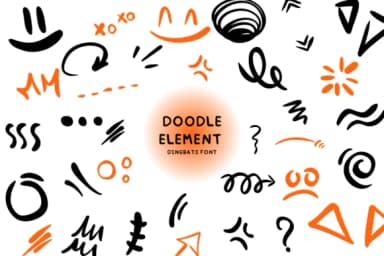 Doodle Element by Bee piyanuch — Dingbats Font — thumbnail 1