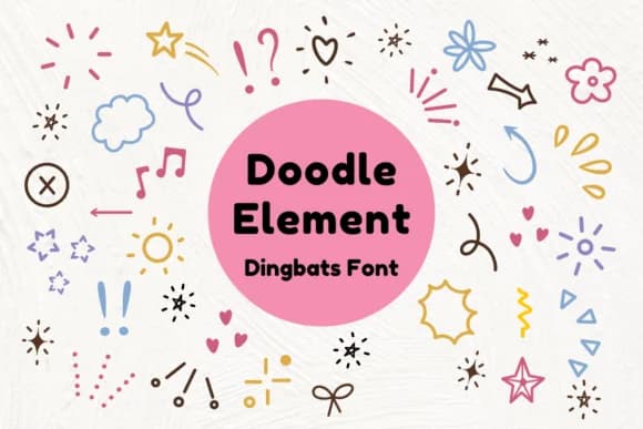 Doodle Element by Nun Sukhwan — Dingbats Font