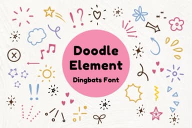 Doodle Element by Nun Sukhwan — Dingbats Font — thumbnail 1