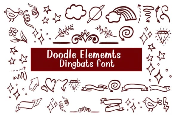 Doodle Elements by Nongyao — Dingbats Font