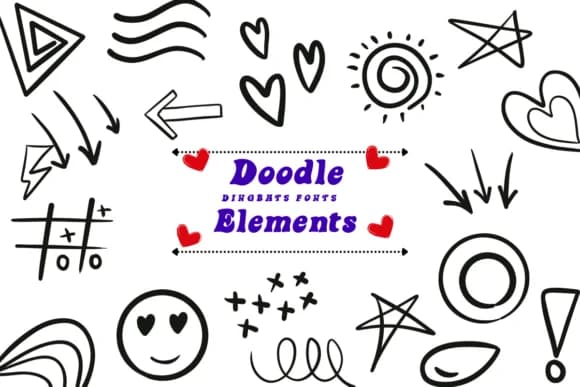 Doodle Elements by Suphitchaya — Dingbats Font