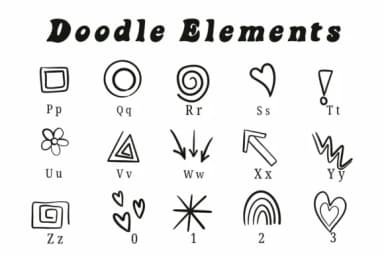 Doodle Elements by Suphitchaya — Dingbats Font — thumbnail 3
