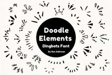 Doodle Elements by Nun Sukhwan — Dingbats Font — thumbnail 1