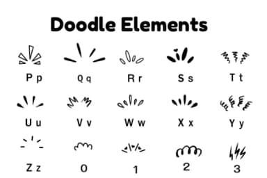 Doodle Elements by Nun Sukhwan — Dingbats Font — thumbnail 6