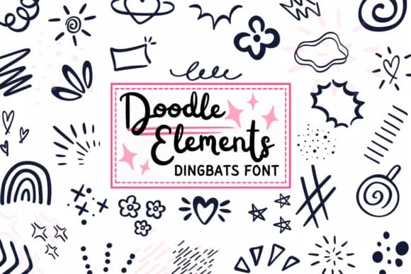 Doodle Elements by PraewDesigns — Dingbats Font