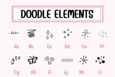 Doodle Elements by PraewDesigns — Dingbats Font — thumbnail 2