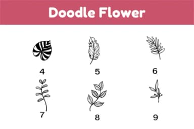 Doodle Flower by Nun Sukhwan — Dingbats Font — thumbnail 4