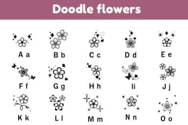 Doodle Flowers by Nun Sukhwan — Dingbats Font — thumbnail 2
