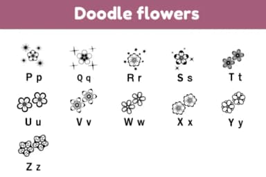 Doodle Flowers by Nun Sukhwan — Dingbats Font — thumbnail 3