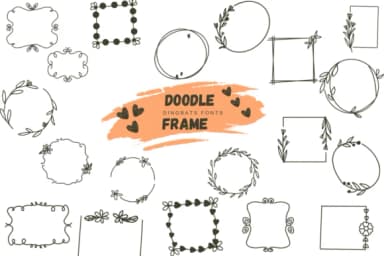 Doodle Frame by Suphitchaya — Dingbats Font — thumbnail 1
