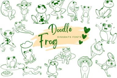 Doodle Frog by Suphitchaya — Dingbats Font — thumbnail 1