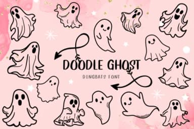 Doodle Ghost by CHANOK — Dingbats Font — thumbnail 1