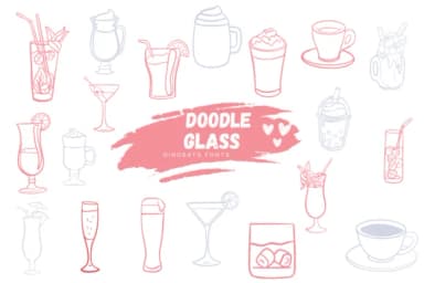 Doodle Glass by Suphitchaya — Dingbats Font — thumbnail 1