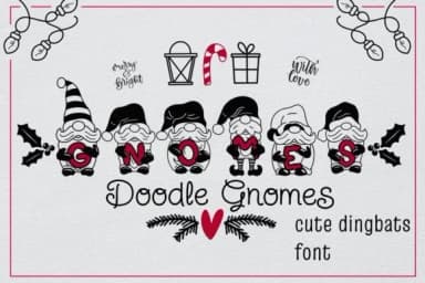 Doodle Gnomes by Callmestasya — Dingbats Font — thumbnail 1