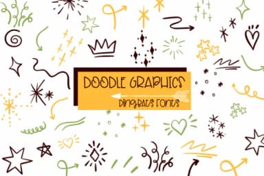 Doodle Graphics by Sirinart — Dingbats Font — thumbnail 1