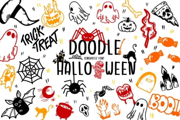 Doodle Halloween by Bee piyanuch — Dingbats Font
