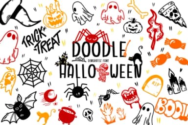 Doodle Halloween by Bee piyanuch — Dingbats Font — thumbnail 1