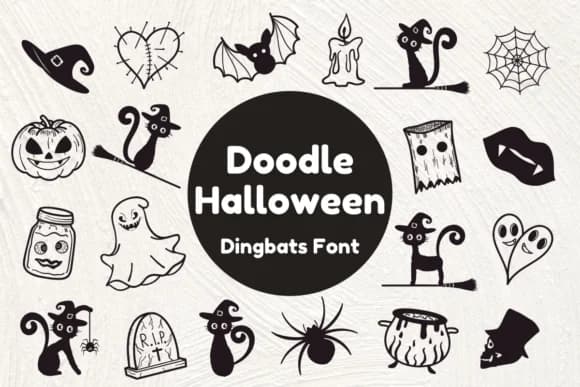 Doodle Halloween by Nun Sukhwan — Dingbats Font