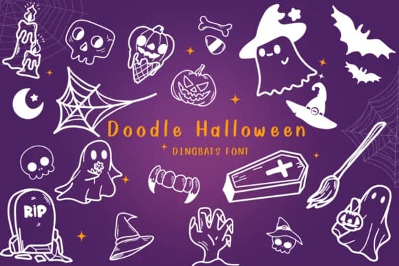 Doodle Halloween by CHANOK — Dingbats Font