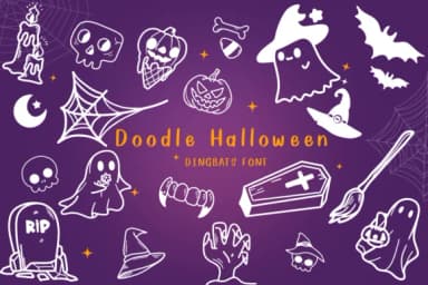 Doodle Halloween by CHANOK — Dingbats Font — thumbnail 1