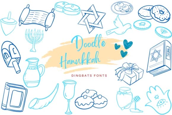 Doodle Hanukkah by Suphitchaya — Dingbats Font