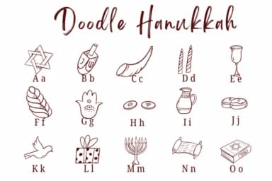 Doodle Hanukkah by Suphitchaya — Dingbats Font — thumbnail 2