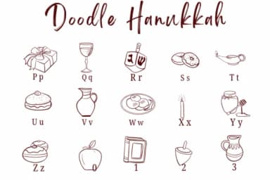 Doodle Hanukkah by Suphitchaya — Dingbats Font — thumbnail 3