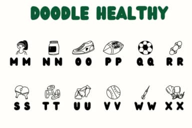 Doodle Healthy by Chonada — Dingbats Font — thumbnail 3