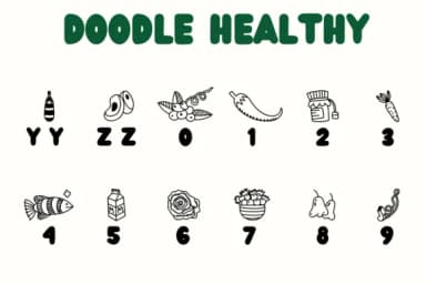 Doodle Healthy by Chonada — Dingbats Font — thumbnail 4