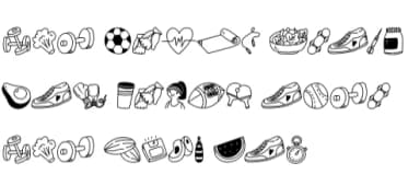 Doodle Healthy by Chonada — Dingbats Font — thumbnail 8