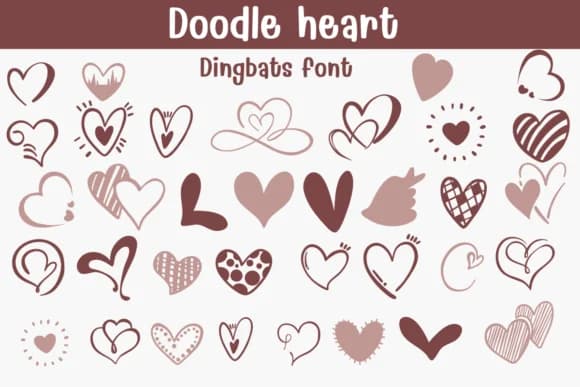 Doodle Heart by Sontaya — Dingbats Font