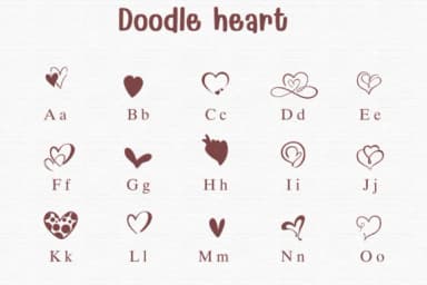 Doodle Heart by Sontaya — Dingbats Font — thumbnail 2