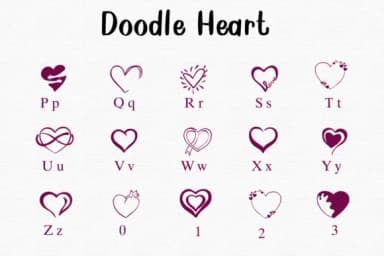 Doodle Heart by Nongyao — Dingbats Font — thumbnail 2
