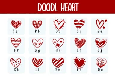 Doodle Heart by Bee piyanuch — Dingbats Font — thumbnail 2