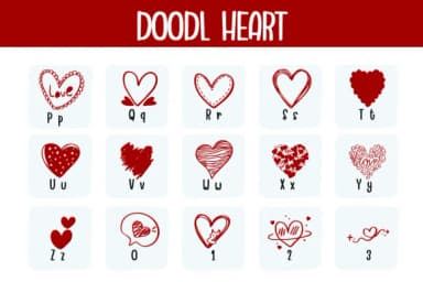Doodle Heart by Bee piyanuch — Dingbats Font — thumbnail 3