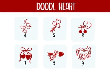 Doodle Heart by Bee piyanuch — Dingbats Font — thumbnail 4