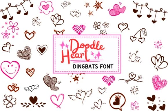 Doodle Heart by PraewDesigns — Dingbats Font