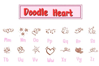 Doodle Heart by PraewDesigns — Dingbats Font — thumbnail 3