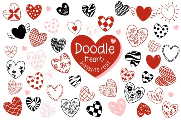 Doodle Heart by Pui Art — Dingbats Font