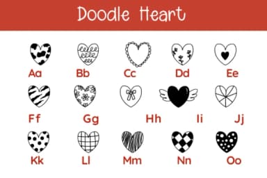 Doodle Heart by Pui Art — Dingbats Font — thumbnail 2